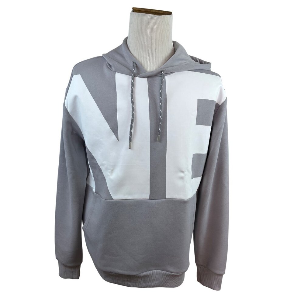 Castro Men's Grey Long Sleeve Hoodie With White Initials Sz S - New